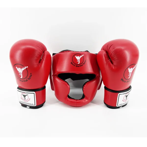Boxing-Head-Gloves-Set-Red