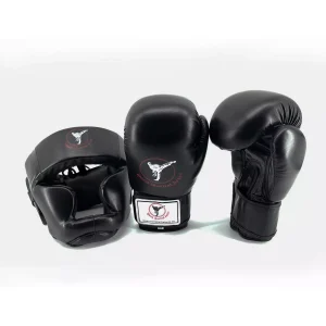 Boxing Set Gloves and Headgear black